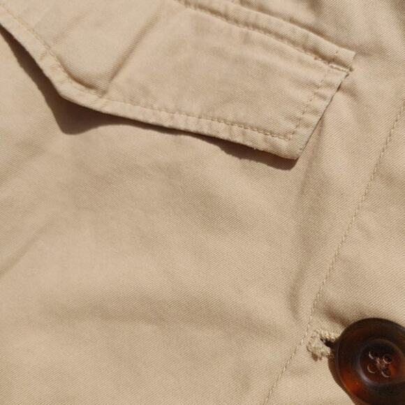 American Eagle Outfitters Khaki Jacket Button Size Medium M Classy Striped Cute - Picture 12 of 12